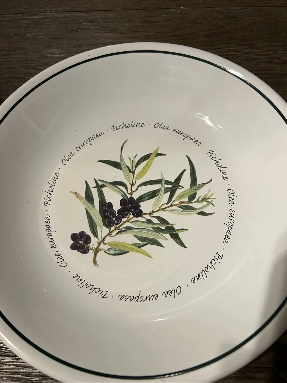 Williams Sonoma olive design serving bowls 9 1/2” set of 4 Olea botanical design